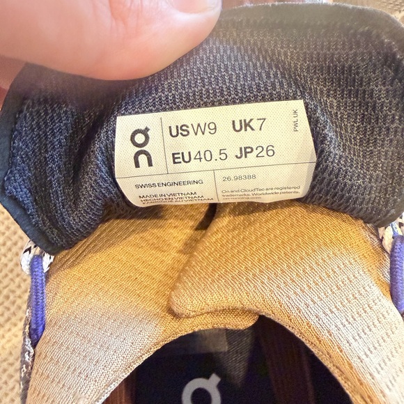 On Running Cloud Cloudnova Sneakers in Tan, Black & Purple Pink Accents - Picture 10 of 10